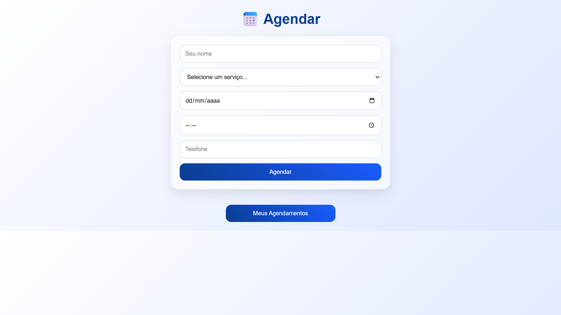 Sistema de agendamento online