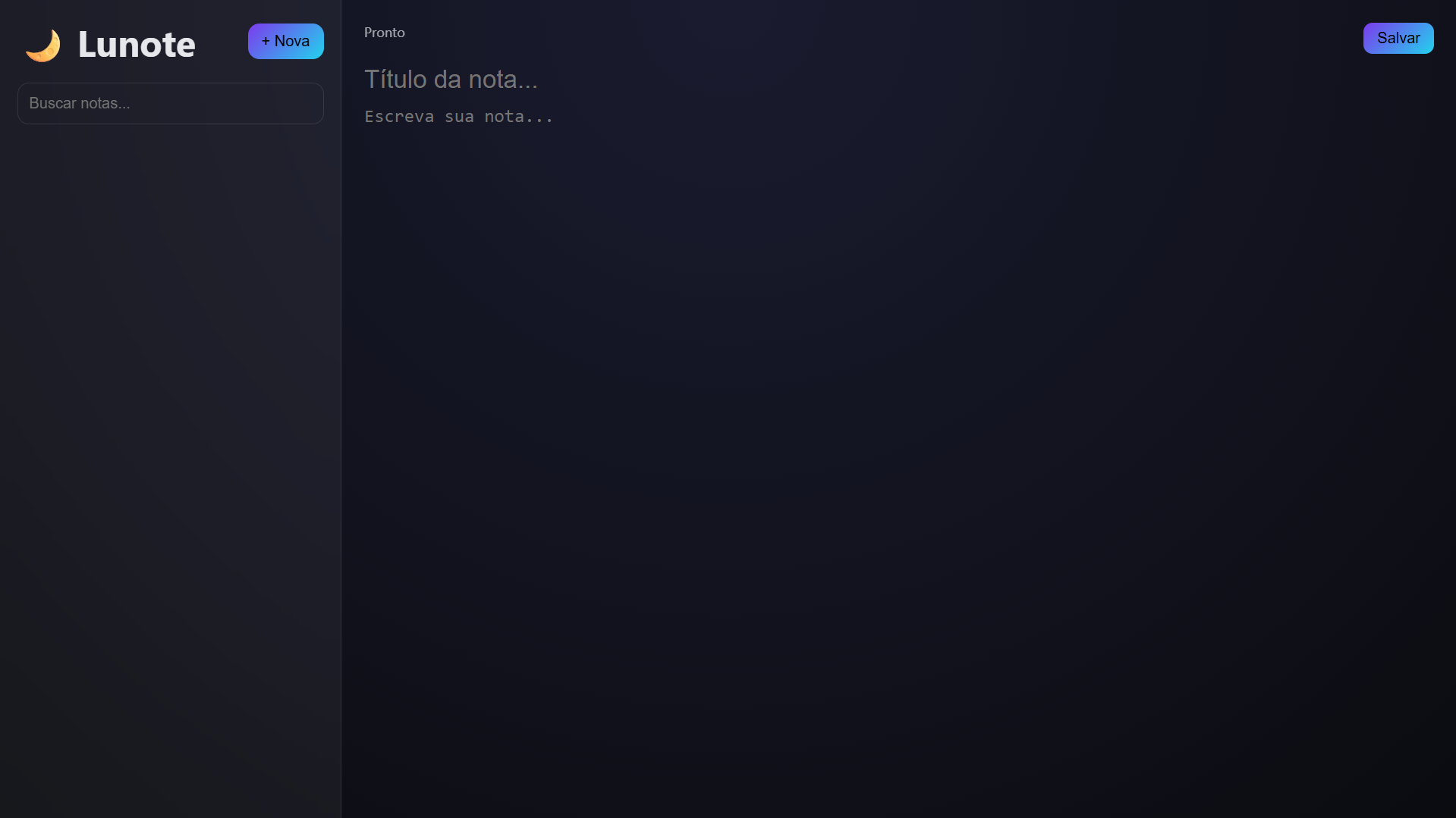 Aplicativo de bloco de notas