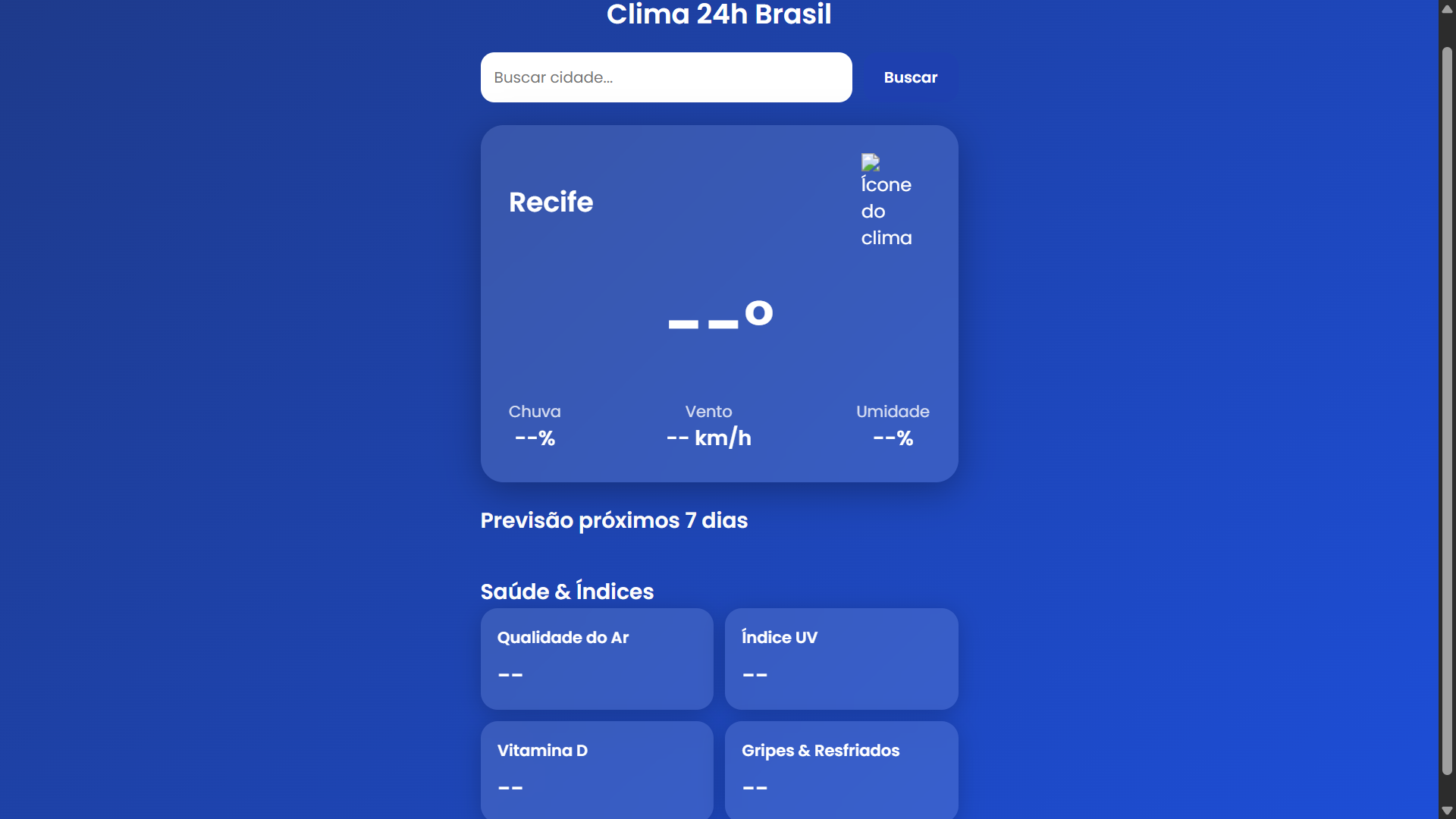 Aplicação de previsão do tempo